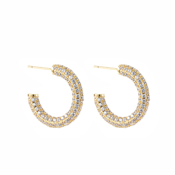 Monaco pave hoops, by Jolima